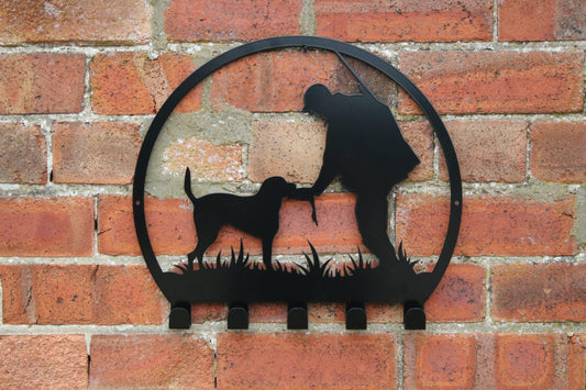 Gundog Delivering Game - Metal Artwork with Hooks